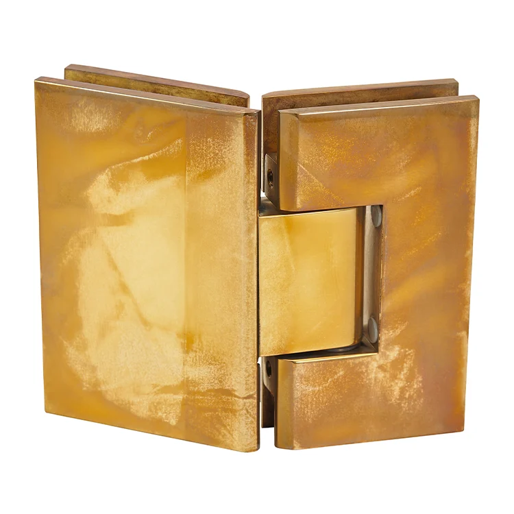 Glass to Glass Shower Door Hinge 135°: Vienna 045, Unlacquered Brass – CRL V1E045ULBR