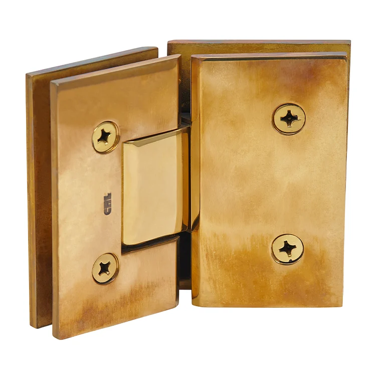 Glass to Glass Shower Door Hinge 135°: Vienna 045, Unlacquered Brass – CRL V1E045ULBR, photo 3