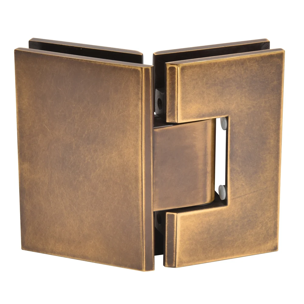 Glass to Glass Shower Door Hinge 135°: Vienna 045, Vintage Brass – CRL V1E045VBR