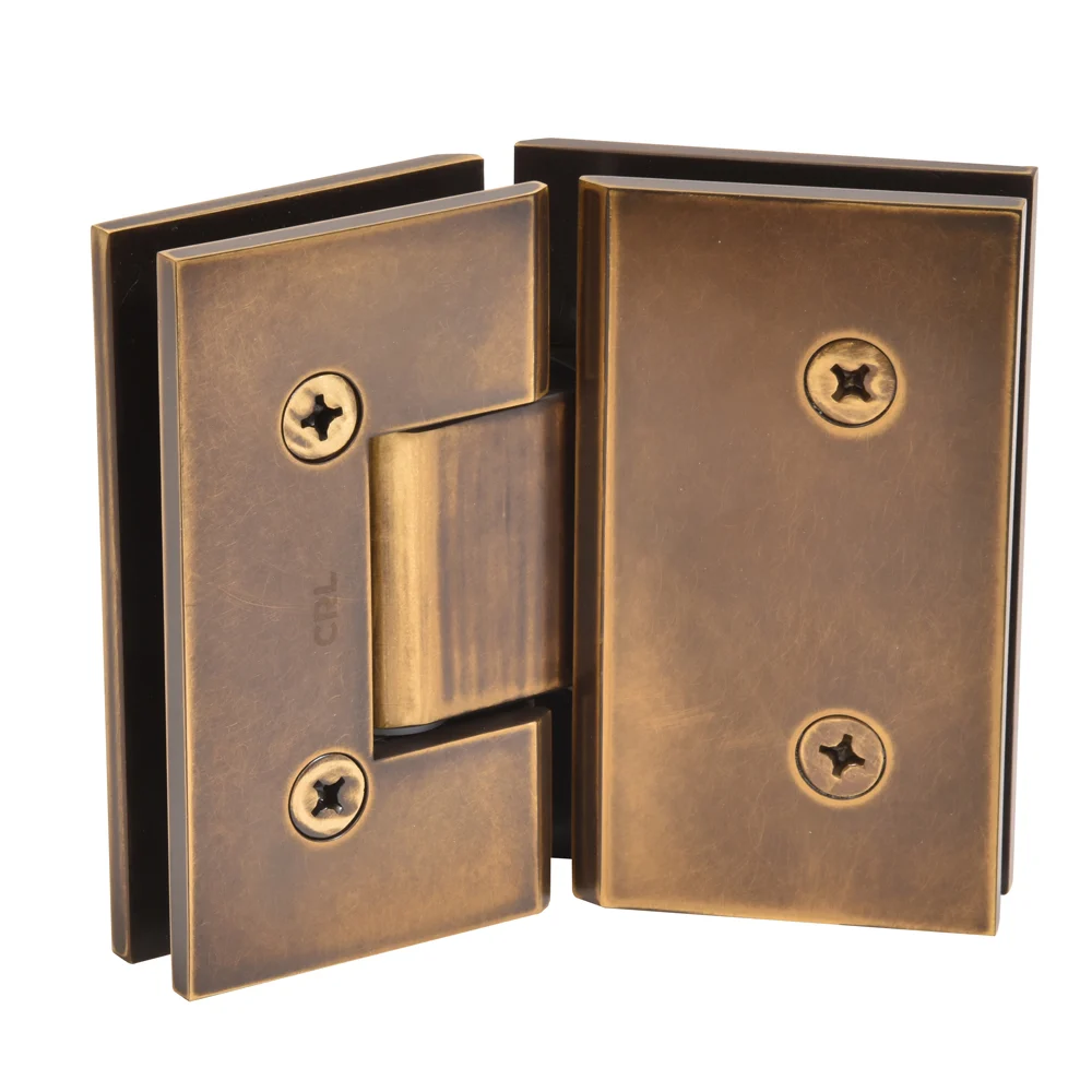 Glass to Glass Shower Door Hinge 135°: Vienna 045, Vintage Brass – CRL V1E045VBR, photo 3