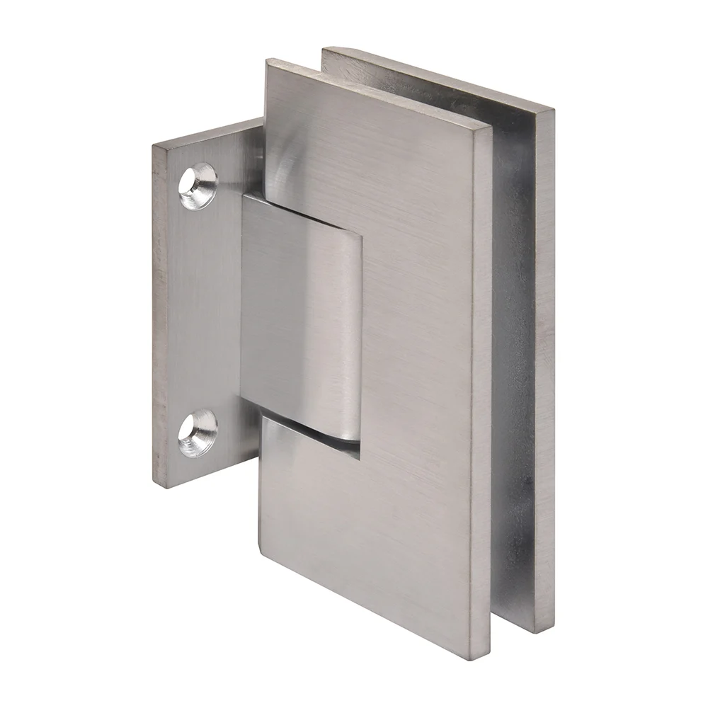 Shower Door Hinge: Vienna 074 Wall Mount, Short Back Plate, Brushed Chrome – CRL V1E074BCH