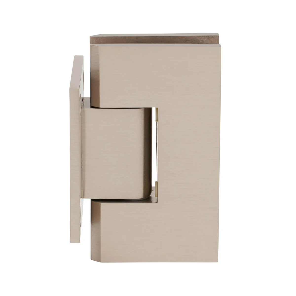 Shower Door Hinge: Vienna 074 Wall Mount, Short Back Plate, Brushed Nickel – CRL V1E074BN