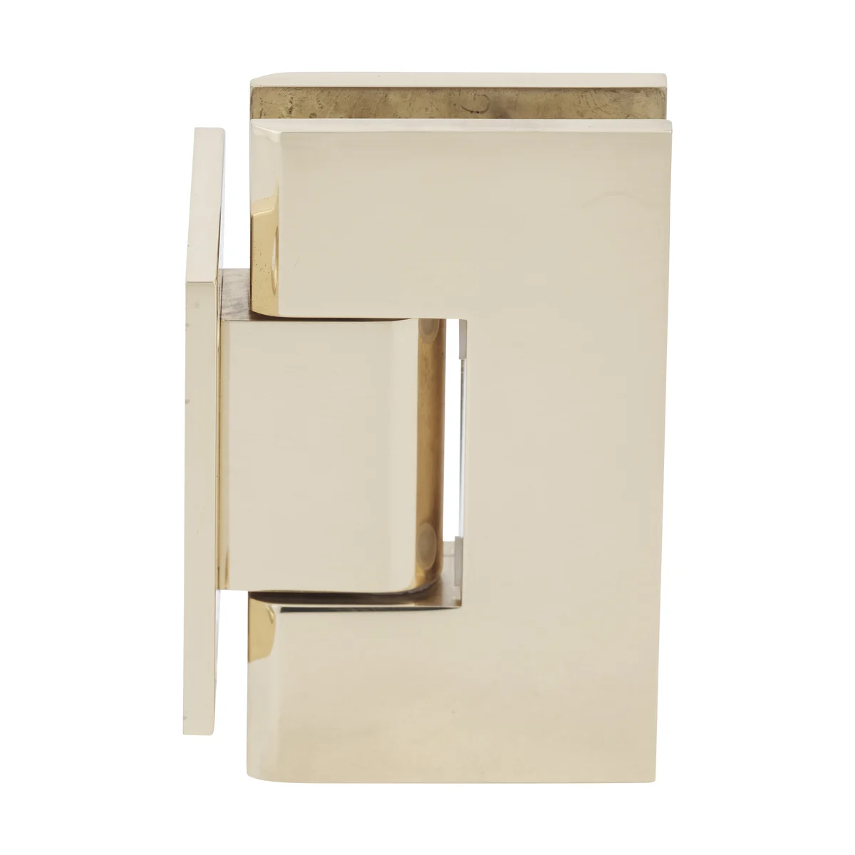Shower Door Hinge: Vienna 074 Wall Mount, Short Back Plate, Polished Brass – CRL V1E074BR