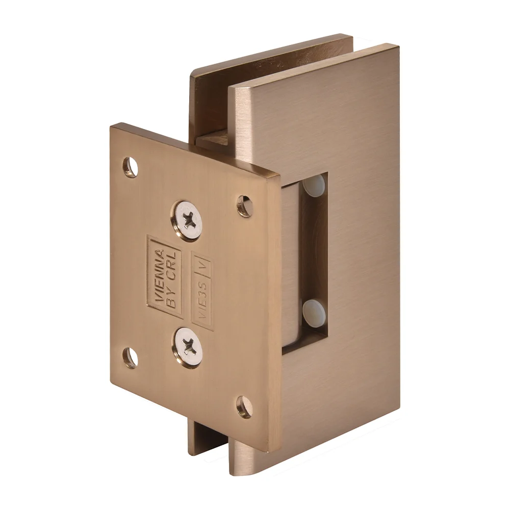 Shower Door Hinge: Vienna 074 Wall Mount, Short Back Plate, Dark Brushed Bronze – CRL V1E074DBBZ, photo 3