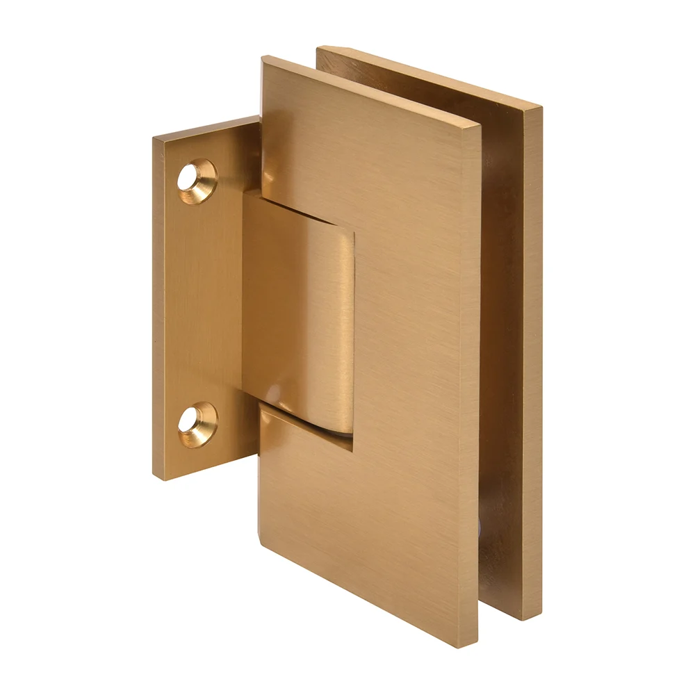 Shower Door Hinge: Vienna 074 Wall Mount, Short Back Plate, Modern Gold – CRL V1E074MG