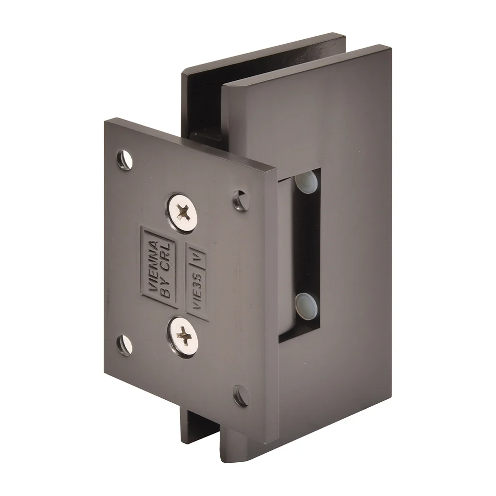Shower Door Hinge: Vienna 074 Wall Mount, Short Back Plate, Matte Gun Metal – CRL V1E074MGM, photo 3