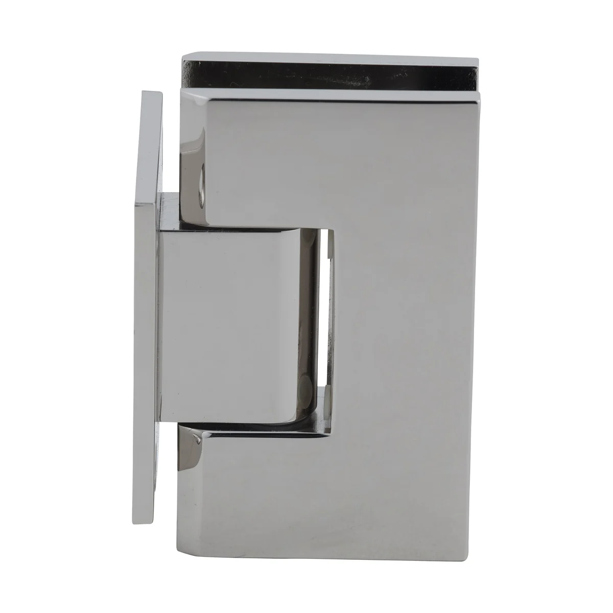 Shower Door Hinge: Vienna 074 Wall Mount, Short Back Plate, Polished Nickel – CRL V1E074PN