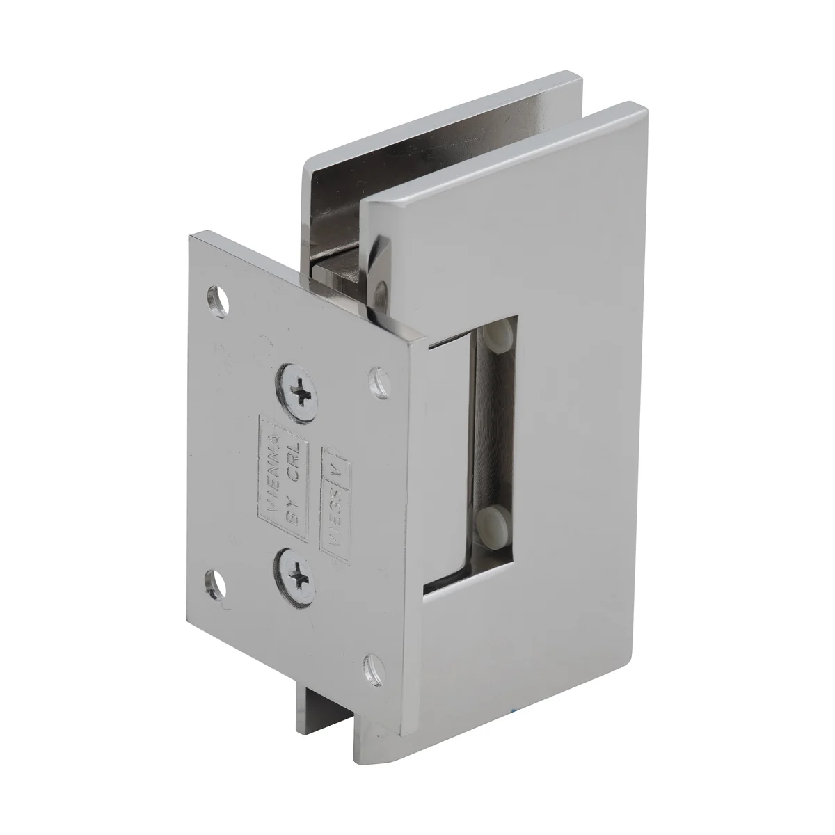 Shower Door Hinge: Vienna 074 Wall Mount, Short Back Plate, Polished Nickel – CRL V1E074PN, photo 3