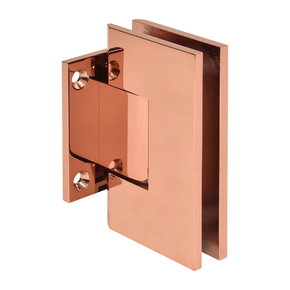 Shower Door Hinge: Vienna 074 Wall Mount, Short Back Plate, Rose Gold – CRL V1E074RG