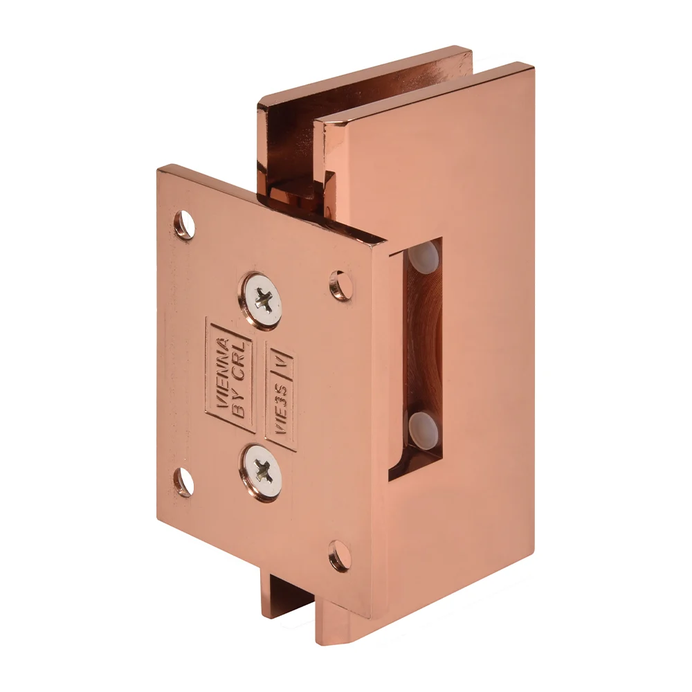 Shower Door Hinge: Vienna 074 Wall Mount, Short Back Plate, Rose Gold – CRL V1E074RG, photo 3