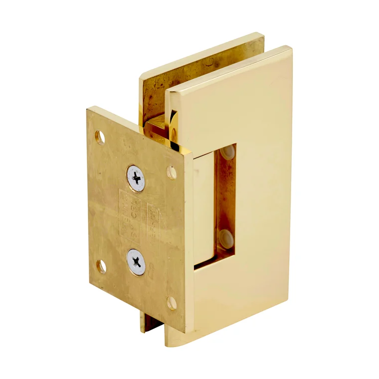 Shower Door Hinge: Vienna 074 Wall Mount, Short Back Plate, Unlacquered Brass – CRL V1E074ULBR, photo 3
