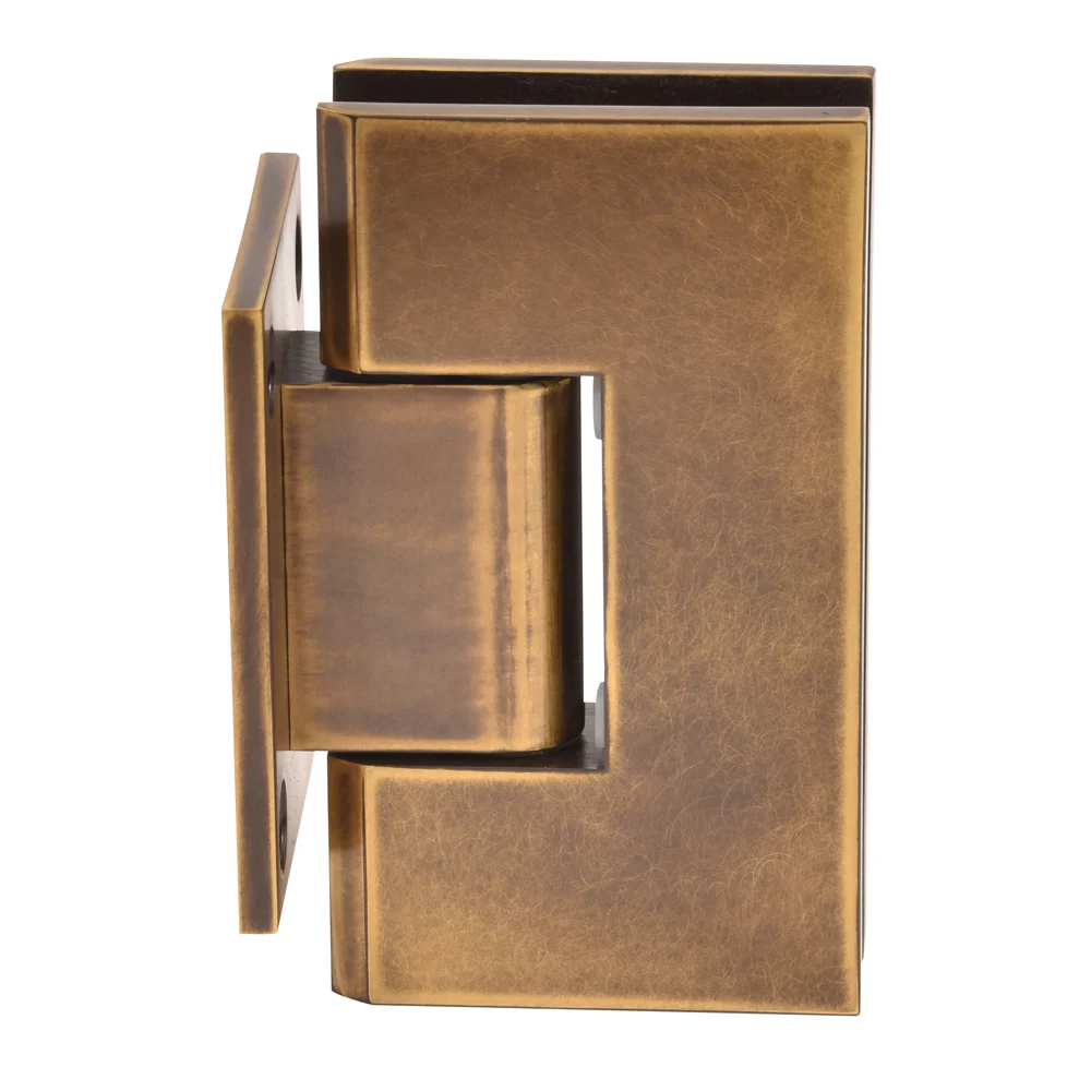 Shower Door Hinge: Vienna 074 Wall Mount, Short Back Plate, Vintage Brass – CRL V1E074VBR, photo 2