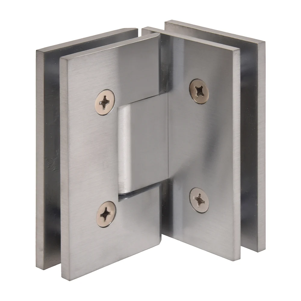 Glass to Glass Shower Door Hinge 90°: Vienna 092, Brushed Chrome – CRL V1E092BCH, photo 3