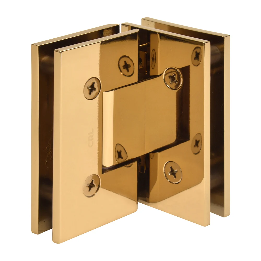 Glass to Glass Shower Door Hinge 90°: Vienna 092, French Gold – CRL V1E092FG, photo 3