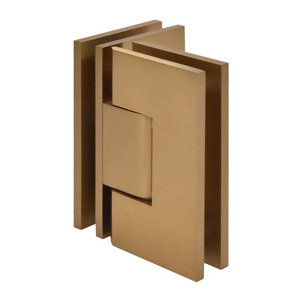 Glass to Glass Shower Door Hinge 90°: Vienna 092, Modern Gold – CRL V1E092MG