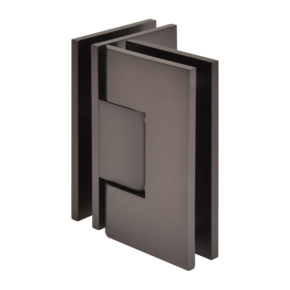 Glass to Glass Shower Door Hinge 90°: Vienna 092, Matte Gun Metal – CRL V1E092MGM