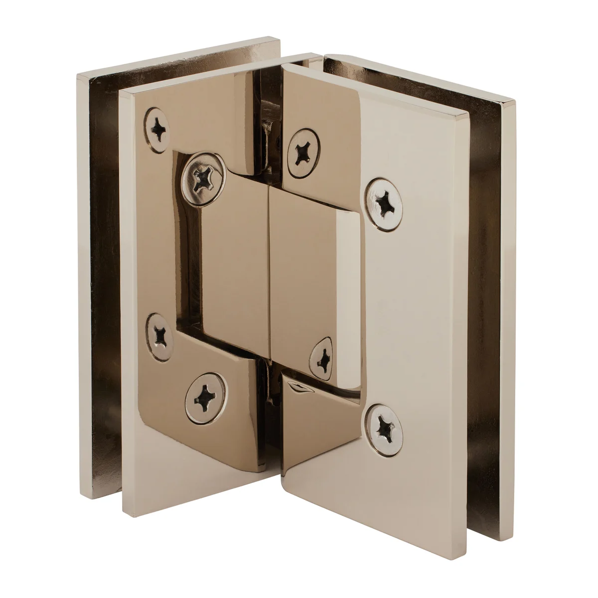 Glass to Glass Shower Door Hinge 90°: Vienna 092, Polished Nickel – CRL V1E092PN, photo 3