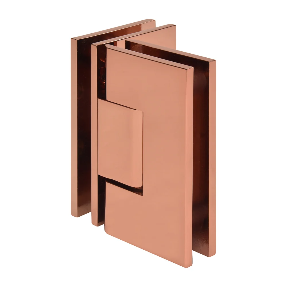 Glass to Glass Shower Door Hinge 90°: Vienna 092, Rose Gold – CRL V1E092RG