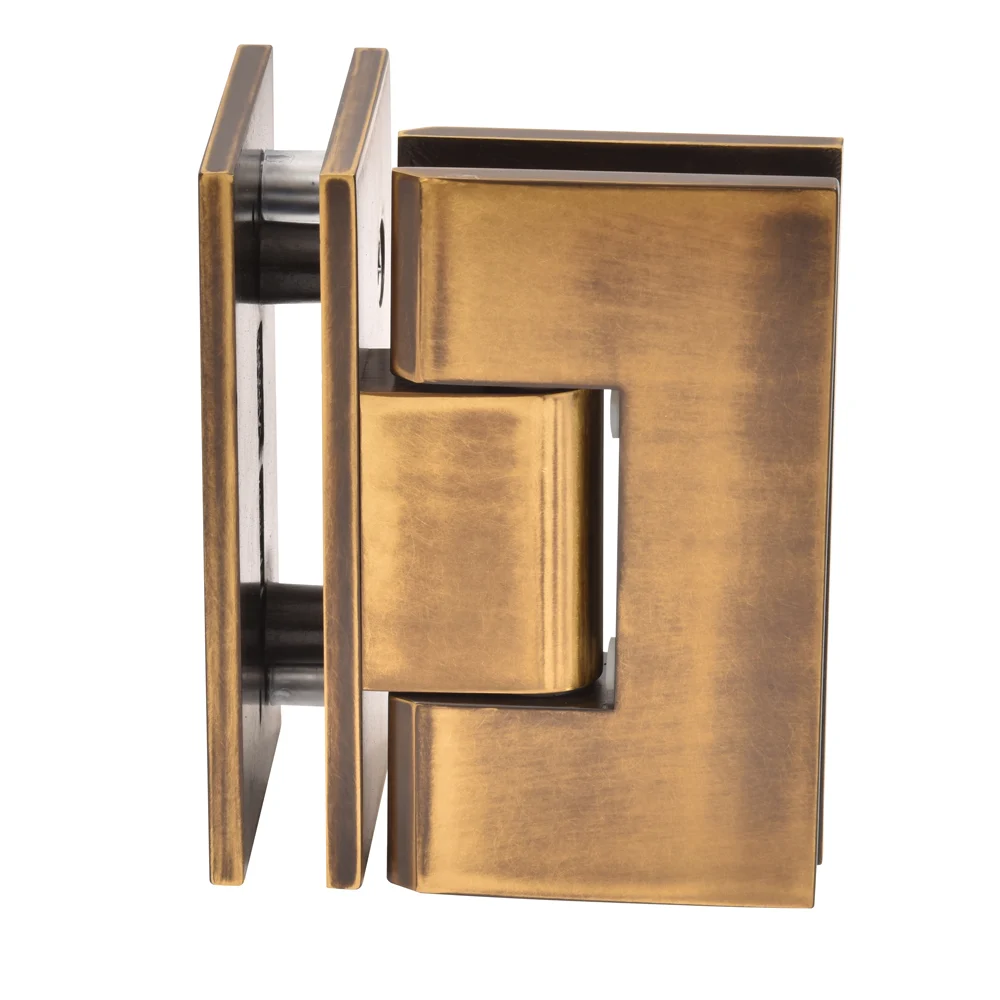 Glass to Glass Shower Door Hinge 90°: Vienna 092, Vintage Brass – CRL V1E092VBR, photo 2