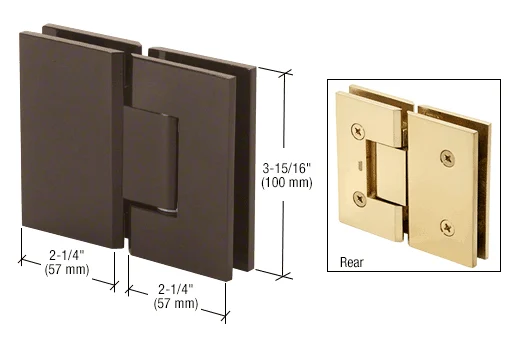 Glass to Glass Shower Door Hinge 180°: Vienna 180, Oil Rubbed Bronze – CRL V1E1800RB, photo 2