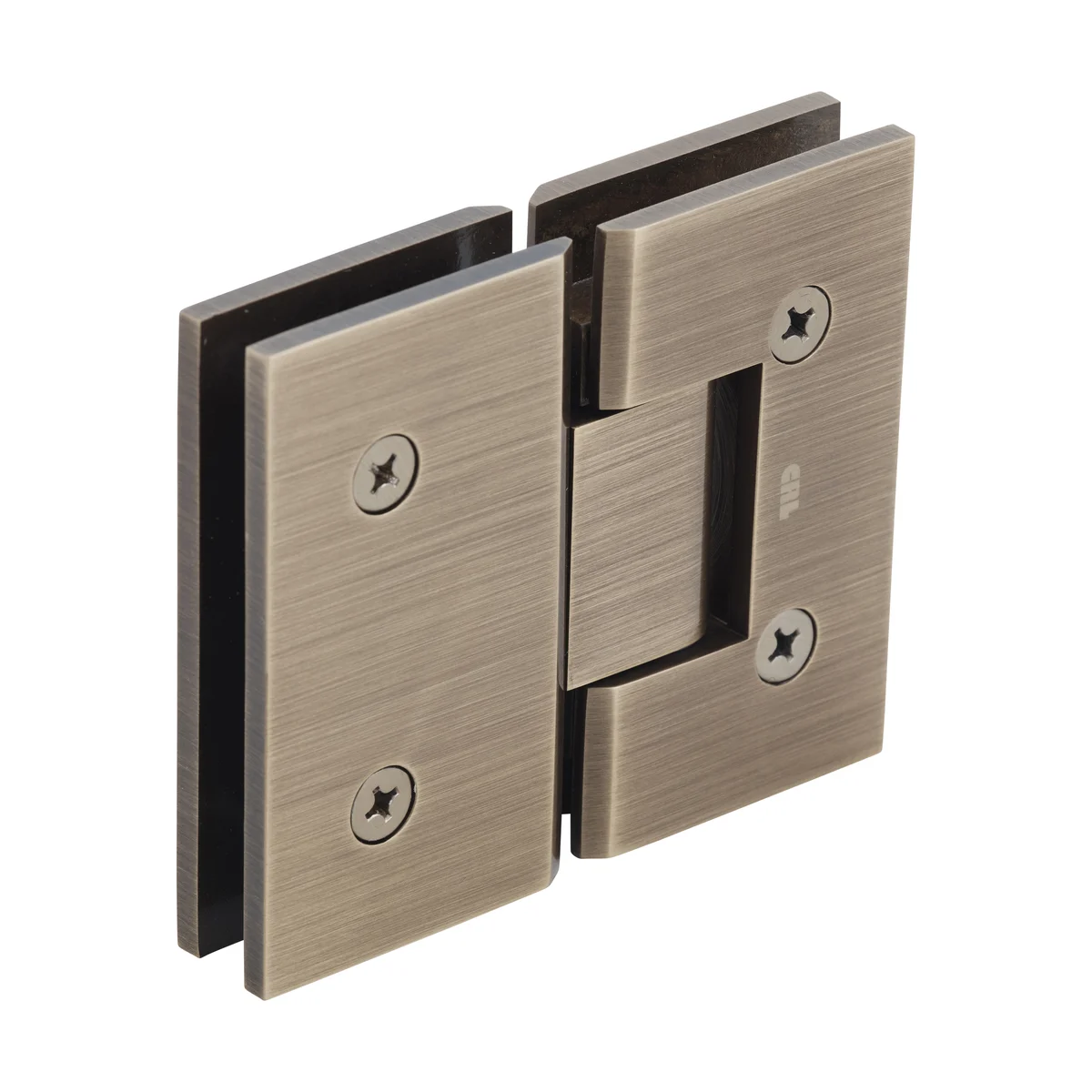 Glass to Glass Shower Door Hinge 180°: Vienna 180, Antique Brass – CRL V1E180ABR, photo 3