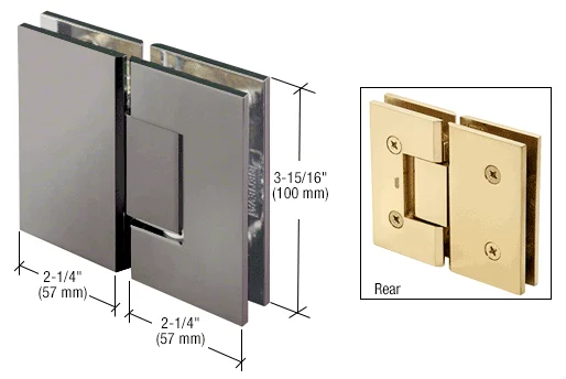 Glass to Glass Shower Door Hinge 180°: Vienna 180, Gun Metal – CRL V1E180GM, photo 2