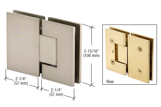 Glass to Glass Shower Door Hinge 180°: Vienna 180, Satin Nickel – CRL V1E180SN, photo 2