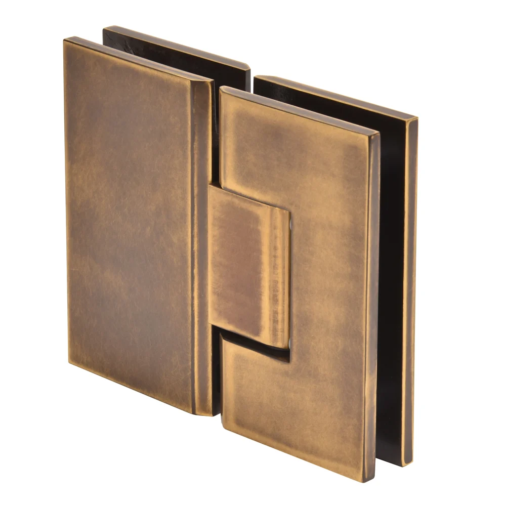 Glass to Glass Shower Door Hinge 180°: Vienna 180, Vintage Brass – CRL V1E180VBR