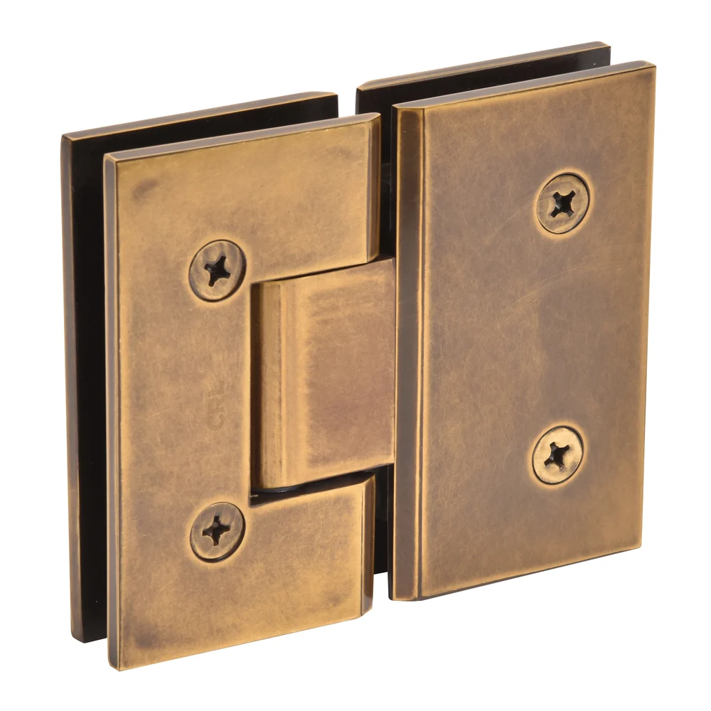 Glass to Glass Shower Door Hinge 180°: Vienna 180, Vintage Brass – CRL V1E180VBR, photo 3