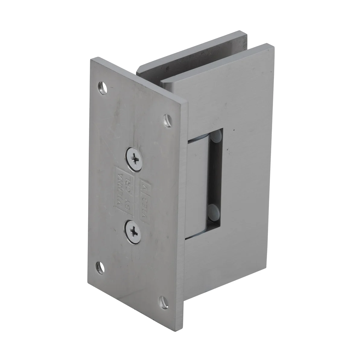 Shower Door Hinge: Vienna 337 Adjustable Wall Mount, Full Back Plate, Brushed Nickel – CRL V1E337BN, photo 3