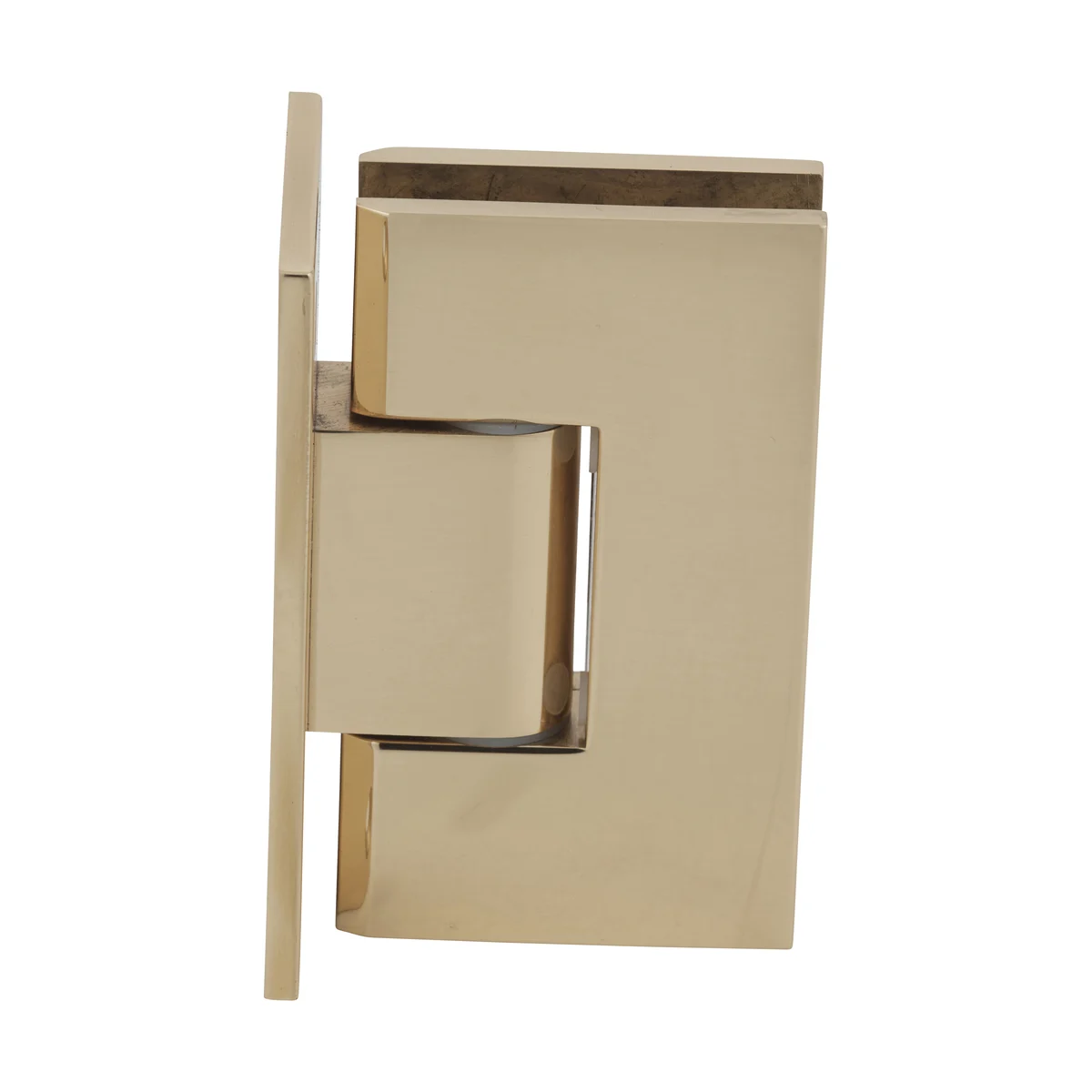 Shower Door Hinge: Vienna 337 Adjustable Wall Mount, Full Back Plate, Polished Brass – CRL V1E337BR, photo 3