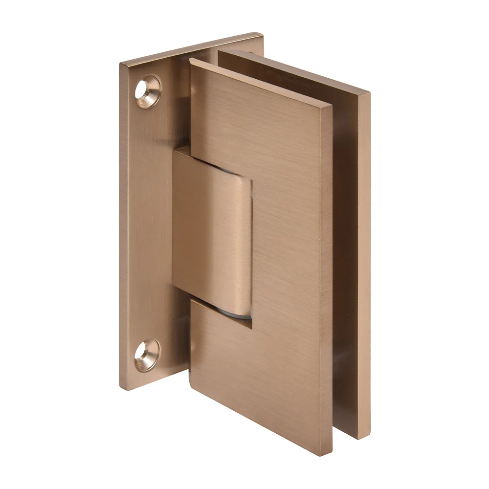 Shower Door Hinge: Vienna 337 Adjustable Wall Mount, Full Back Plate, Dark Brushed Bronze – CRL V1E337DBBZ