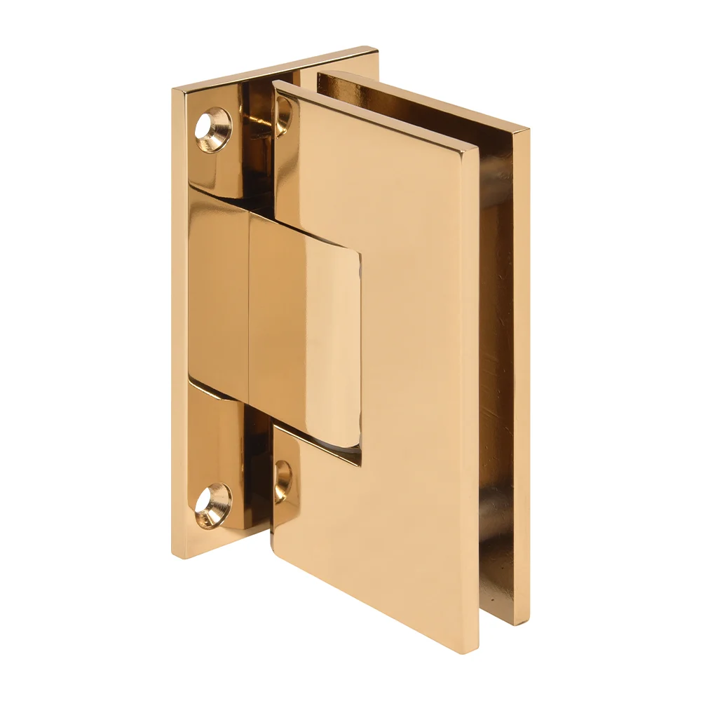 Shower Door Hinge: Vienna 337 Adjustable Wall Mount, Full Back Plate, French Gold – CRL V1E337FG