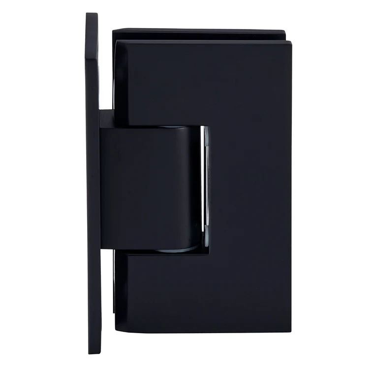 Shower Door Hinge: Vienna 337 Adjustable Wall Mount, Full Back Plate, Matte Black – CRL V1E337MBL