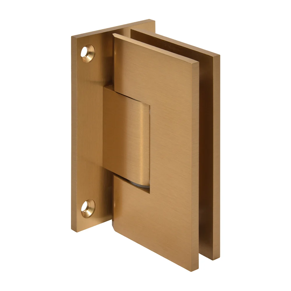 Shower Door Hinge: Vienna 337 Adjustable Wall Mount, Full Back Plate, Modern Gold – CRL V1E337MG