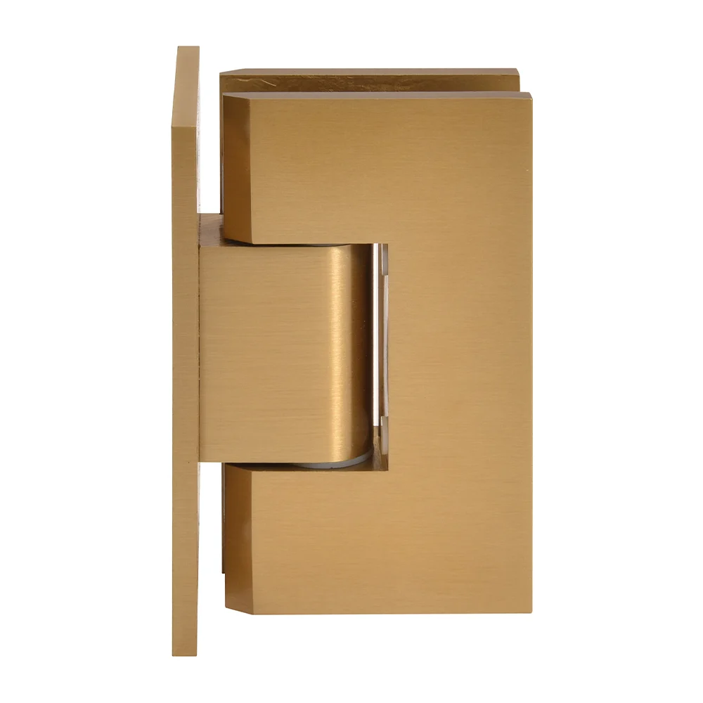Shower Door Hinge: Vienna 337 Adjustable Wall Mount, Full Back Plate, Modern Gold – CRL V1E337MG, photo 2