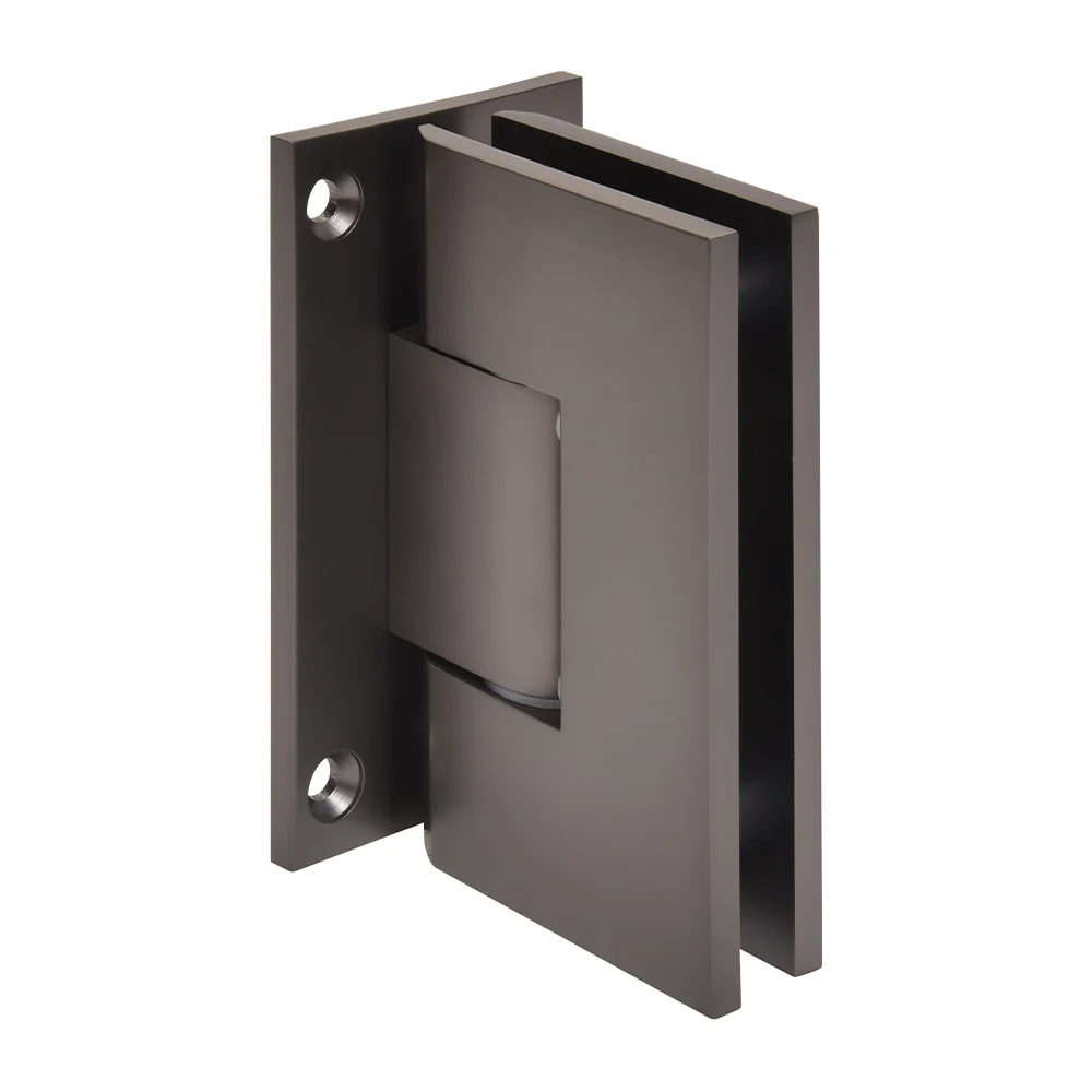 Shower Door Hinge: Vienna 337 Adjustable Wall Mount, Full Back Plate, Matte Gun Metal – CRL V1E337MGM