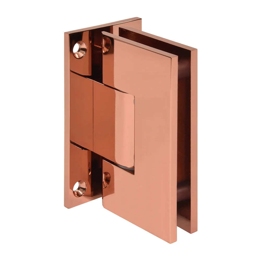 Shower Door Hinge: Vienna 337 Adjustable Wall Mount, Full Back Plate, Rose Gold – CRL V1E337RG