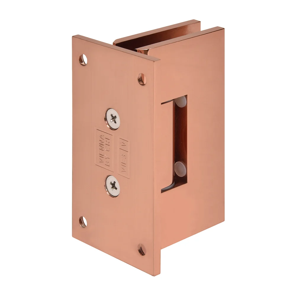 Shower Door Hinge: Vienna 337 Adjustable Wall Mount, Full Back Plate, Rose Gold – CRL V1E337RG, photo 3