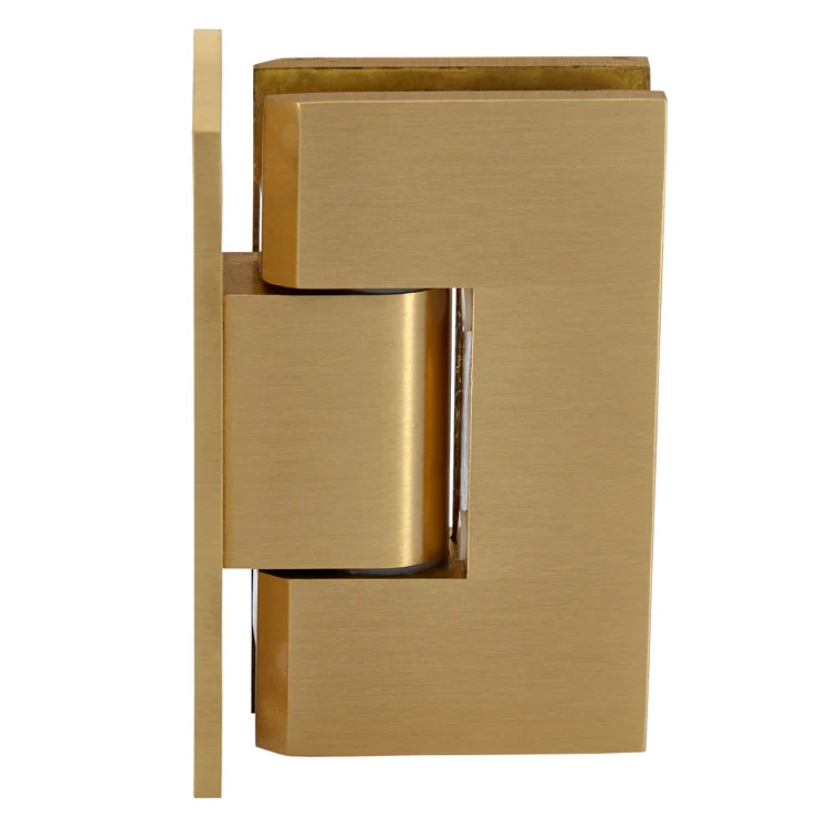 Shower Door Hinge: Vienna 337 Adjustable Wall Mount, Full Back Plate, Satin Brass – CRL V1E337SB
