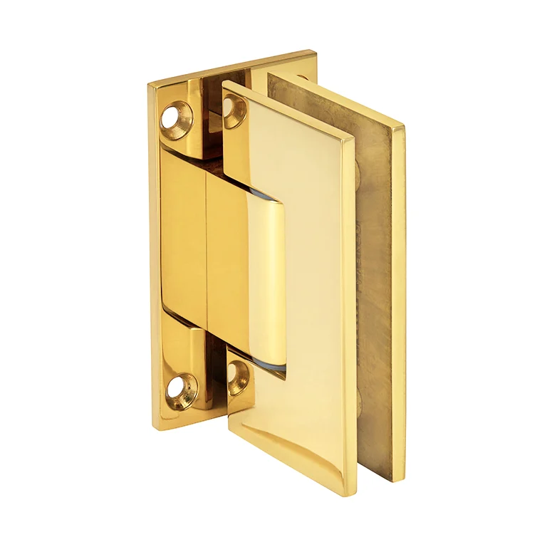 Shower Door Hinge: Vienna 337 Adjustable Wall Mount, Full Back Plate, Unlacquered Brass – CRL V1E337ULBR