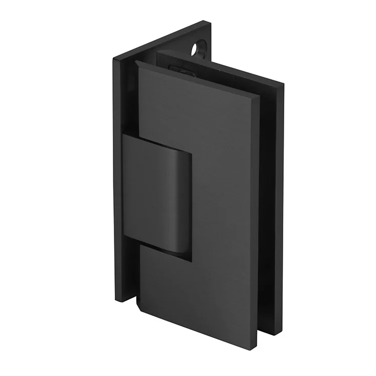 Shower Door Hinge: Vienna 344 Adjustable, Offset Back Plate, Matte Black – CRL V1E344MBL