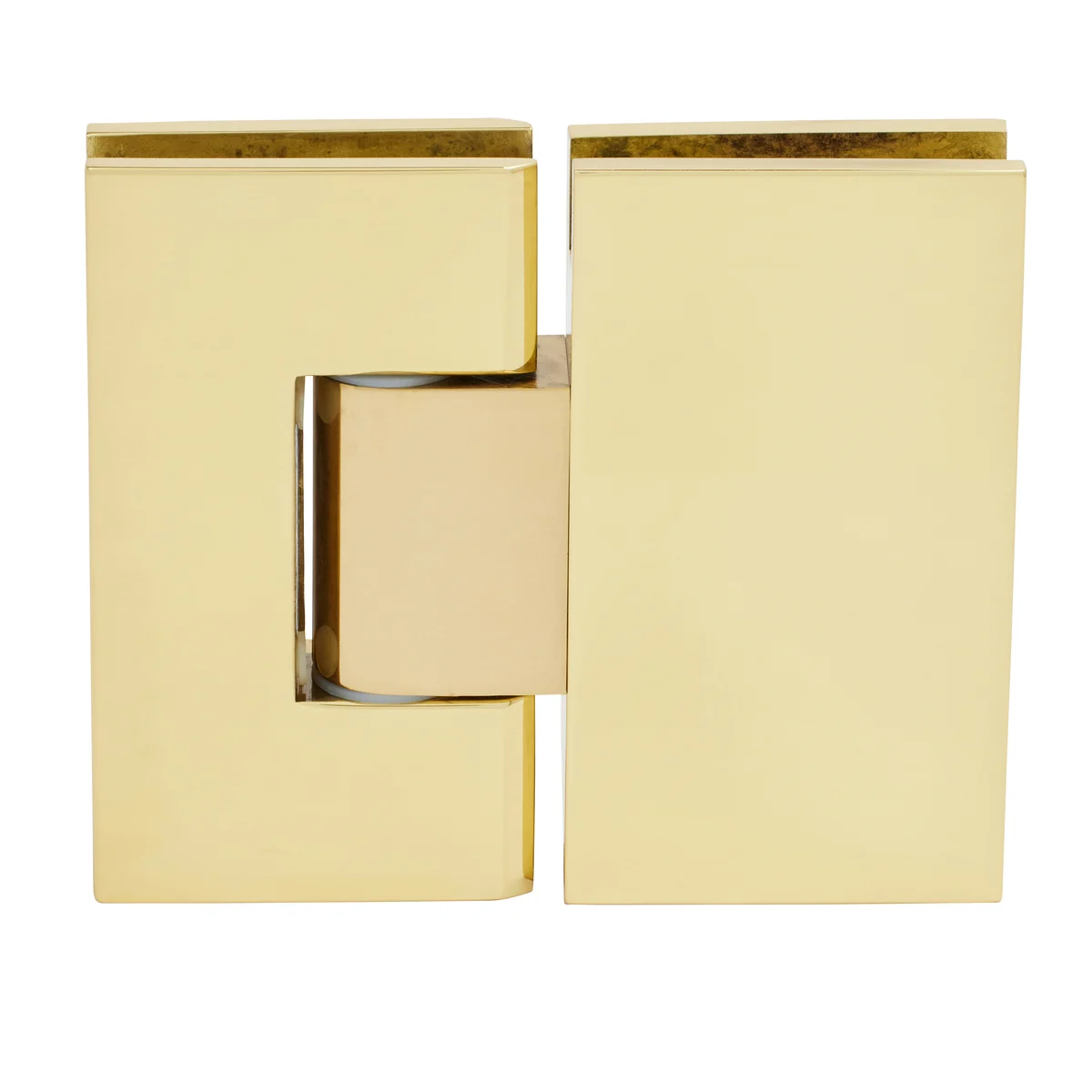 Glass to Glass Shower Door Hinge 180°: Vienna 380 Adjustable, Polished Brass – CRL V1E380BR
