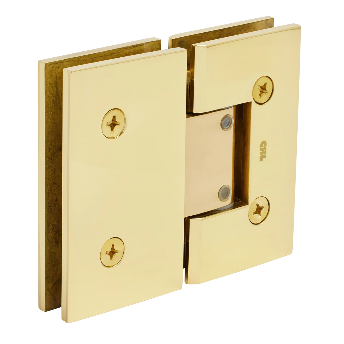 Glass to Glass Shower Door Hinge 180°: Vienna 380 Adjustable, Polished Brass – CRL V1E380BR, photo 3
