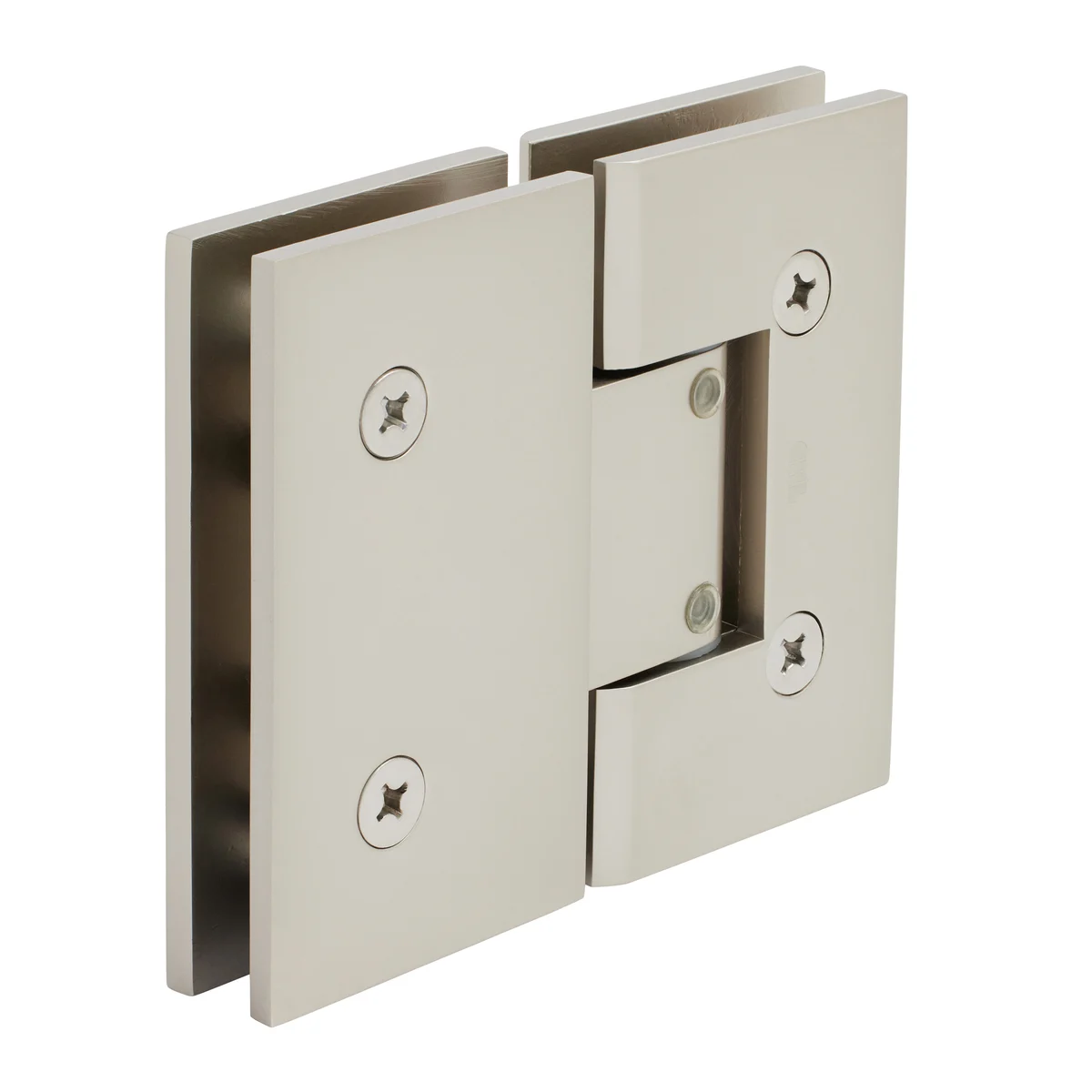 Glass to Glass Shower Door Hinge 180°: Vienna 380 Adjustable, Satin Nickel – CRL V1E380SN, photo 3