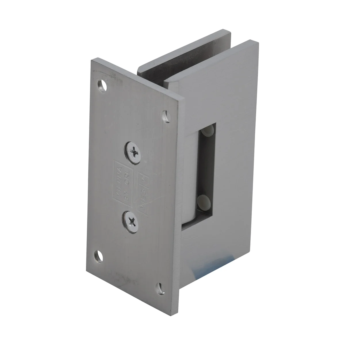 Shower Door Hinge: Vienna 537 5° Pre-Set Wall Mount, Full Back Plate, Brushed Nickel – CRL V1E537BN, photo 3