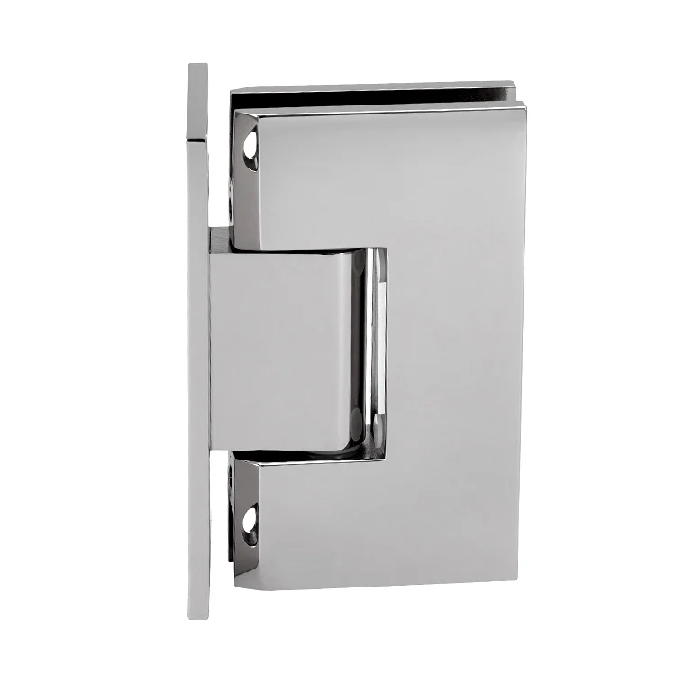 Shower Door Hinge: Vienna 537 5° Pre-Set Wall Mount, Full Back Plate, Polished Nickel – CRL V1E537PN