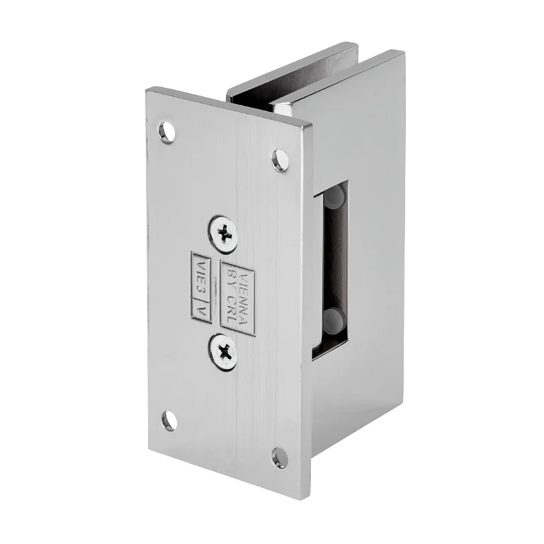 Shower Door Hinge: Vienna 537 5° Pre-Set Wall Mount, Full Back Plate, Polished Nickel – CRL V1E537PN, photo 3