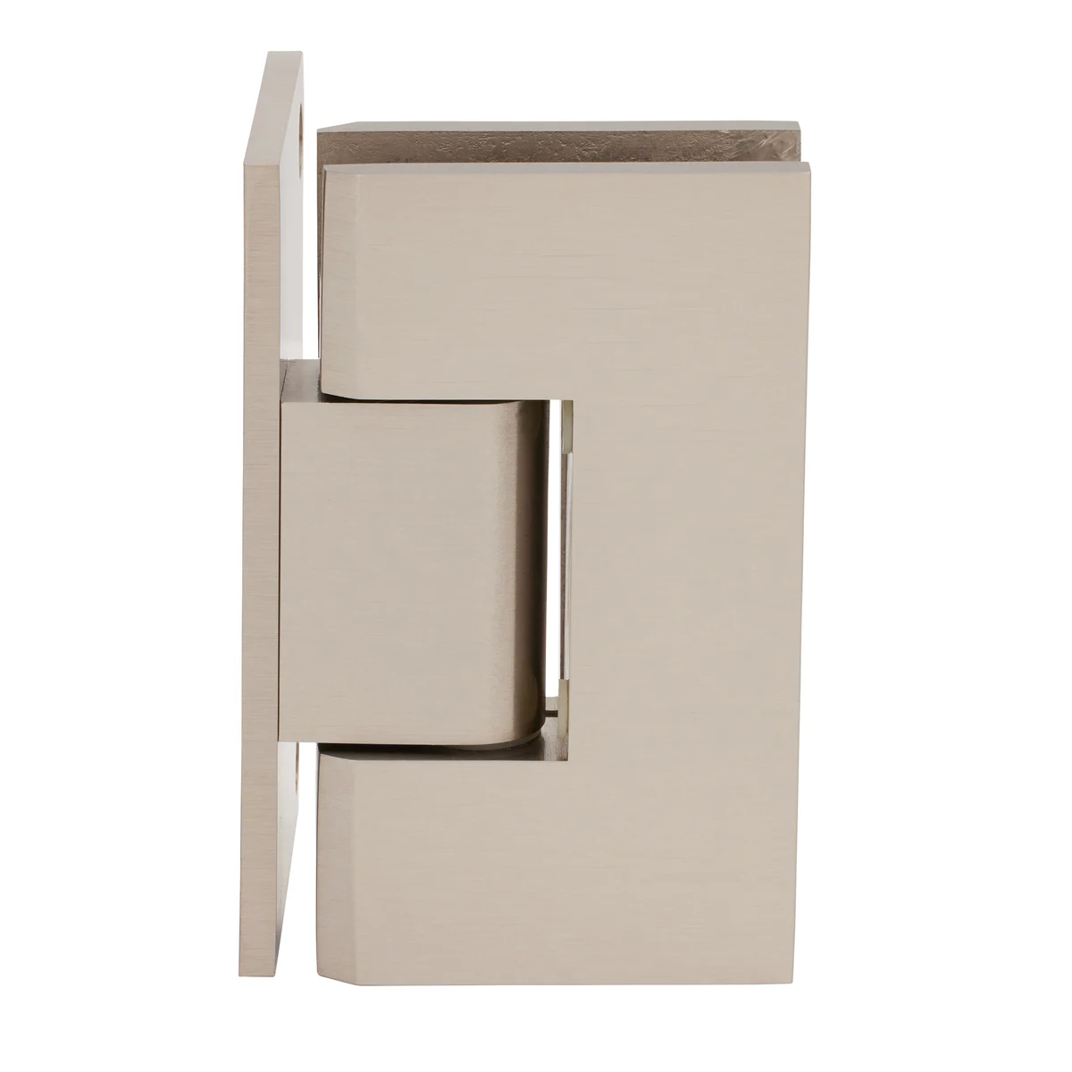 Shower Door Hinge: Vienna 544 5° Pre-Set, Offset Back Plate, Brushed Nickel – CRL V1E544BN, photo 3