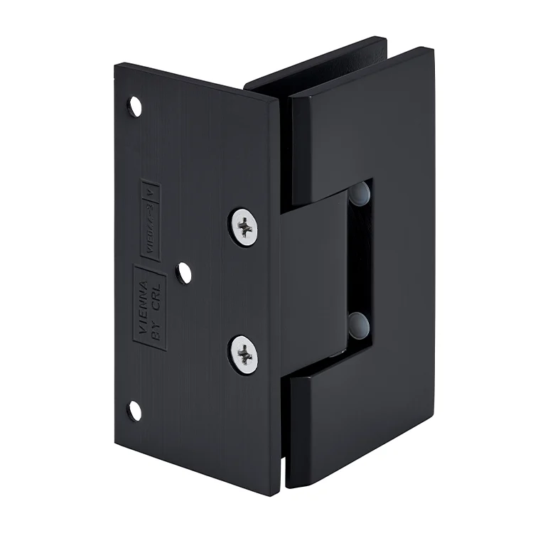 Shower Door Hinge: Vienna 544 5° Pre-Set, Offset Back Plate, Matte Black – CRL V1E544MBL